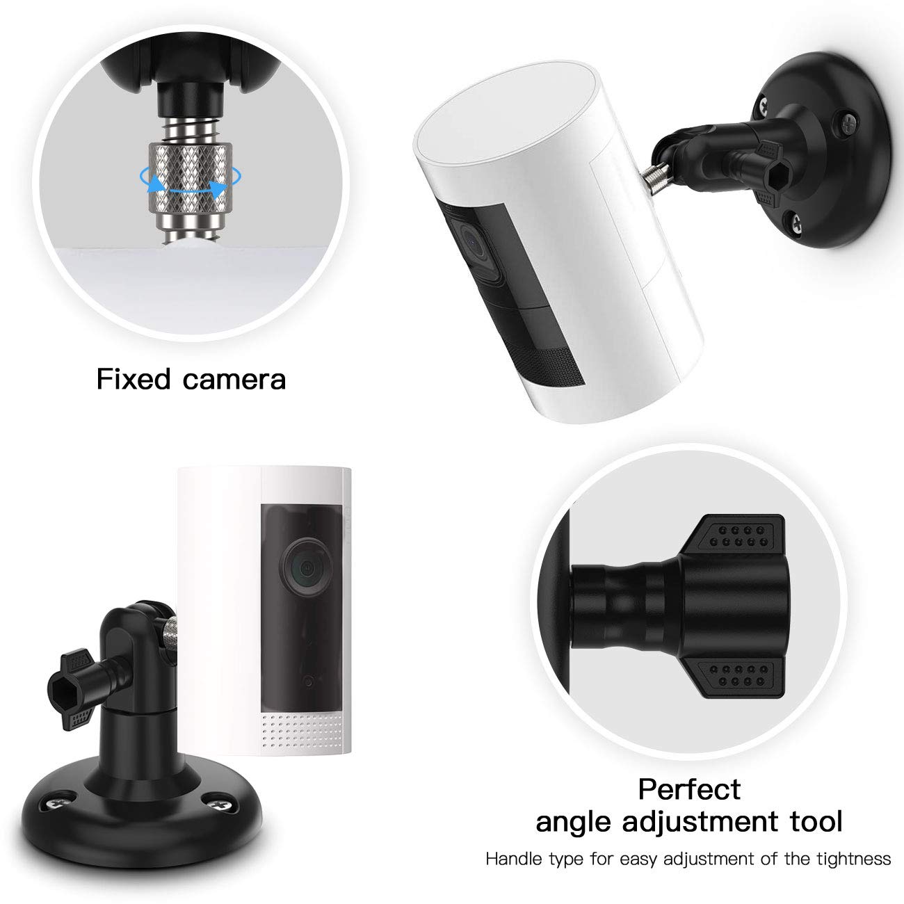 Tiuihu 360 Degree Adjustable Wall Mount For Stick Up Cam/Pro/Indoor Cam, Mounting Brackets Compatible With Any Security Camera W