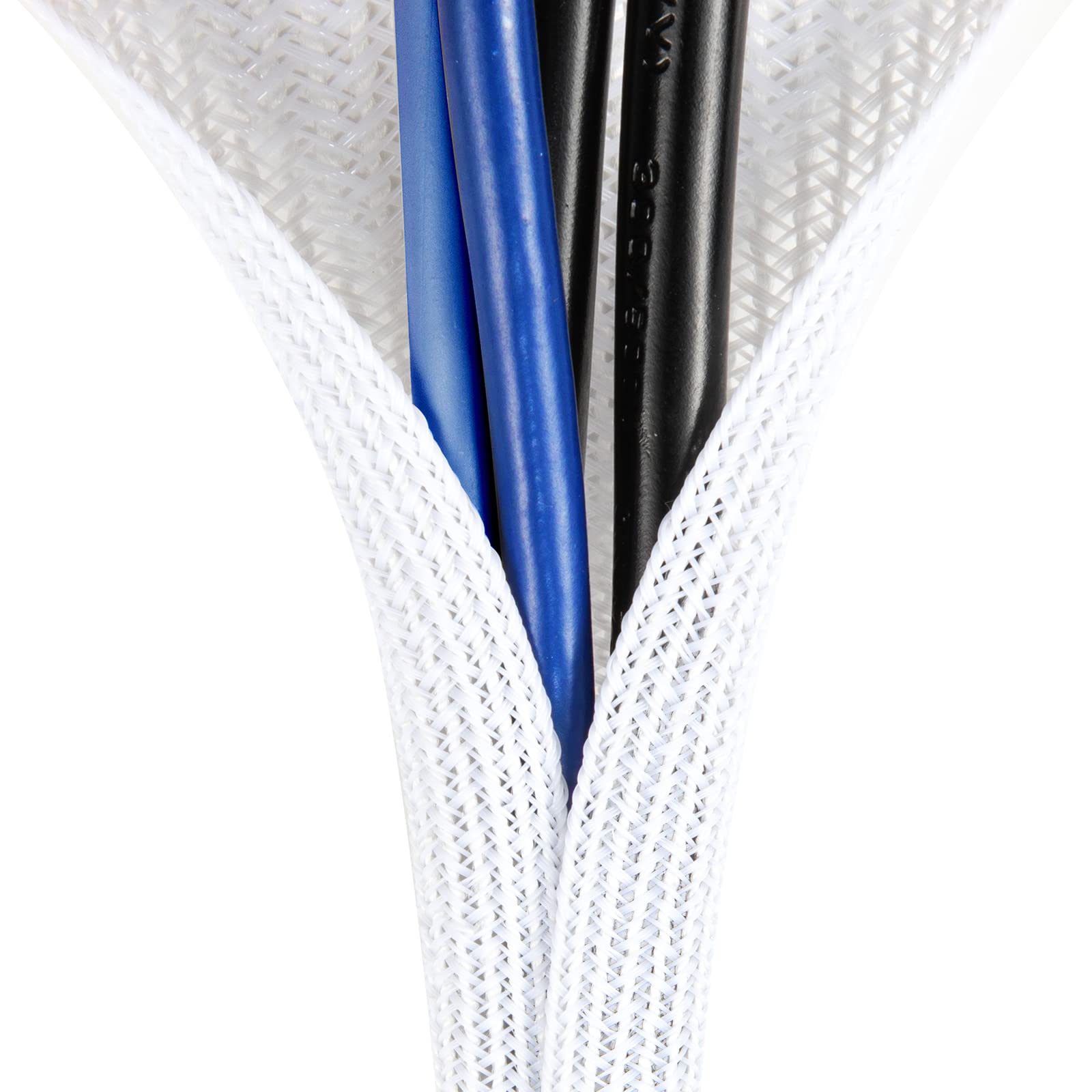 Agptek Cable Sleeve Cover 25Ft   4/5 Inch Cord Management Wire Organizer Under Desk, Home Office Computer Wire Cover Hider Cord