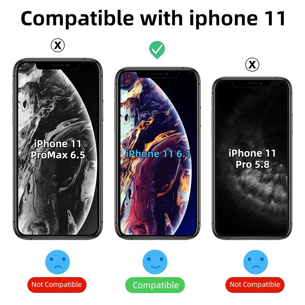 Yriklso For Iphone 11 Phone Case, Shockproof For Iphone 11 Case, Military Grade Drop Protection, Protective Hard Back Slim Trans