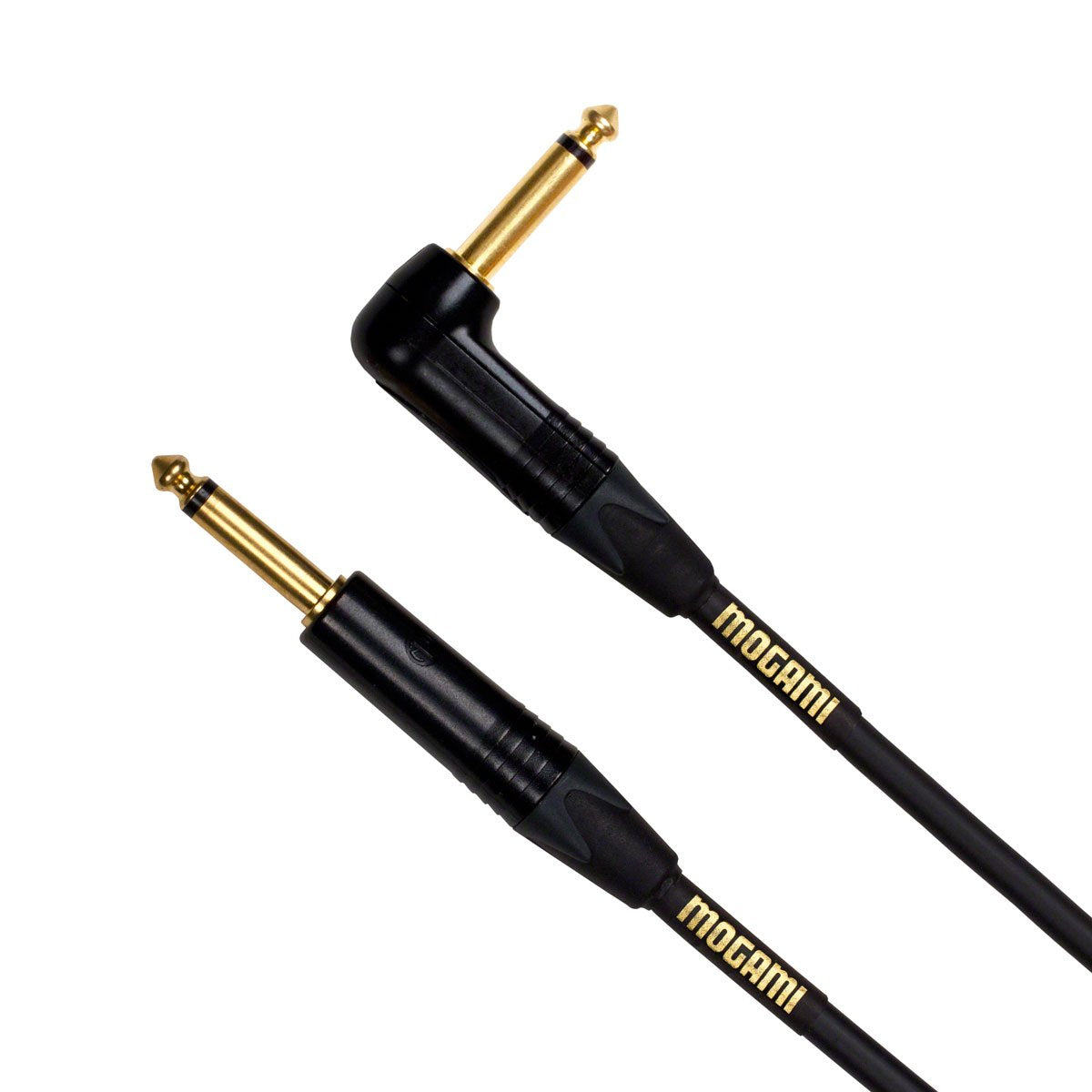 Mogami Gold Instrument 25R Guitar Instrument Cable, Straight 1/4 to R/A Male Plugs, Gold Contacts, 25 Foot, Guitar Cable with OF