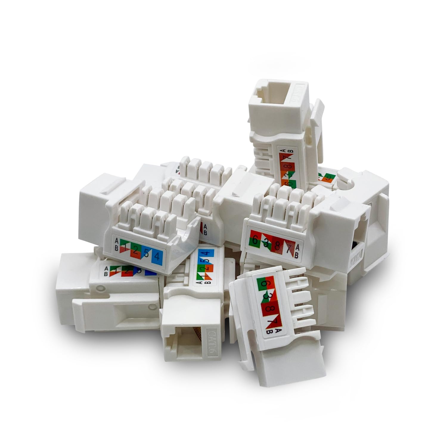 (5 Pack) Cat6 Keystone Jack   [Ul Listed]   Ethernet Wall Jack   Wall Cat6   Cat6 Network Coupler   Keystone Jack   Cat5/5E/6 Co