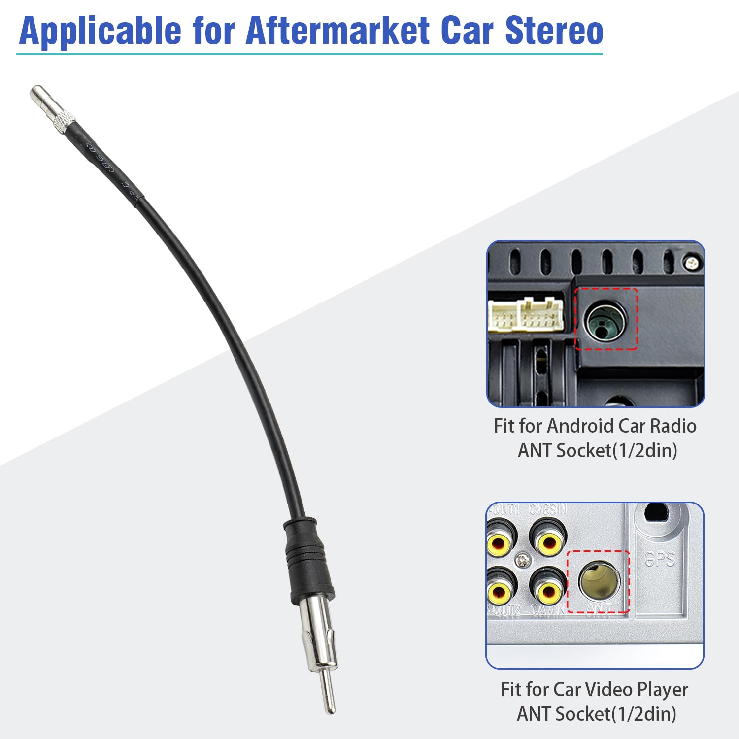 Jayubien Radio Antenna Adapter Replacement For Chevrolet Dodge Jeep Chrysler Ford Gmc Car Stereo Atenna Wiring Harness Antenna C