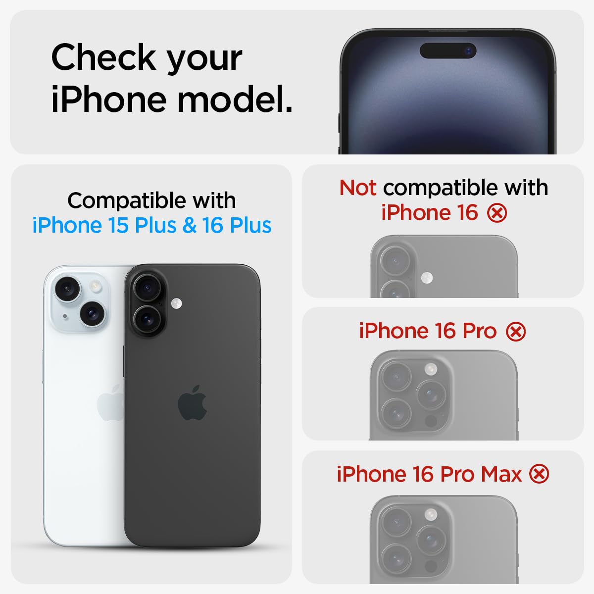 Spigen Tempered Glass Screen Protector [Glastr Ez Fit] Designed For Iphone 16 Plus/Iphone 15 Plus [2 Pack]