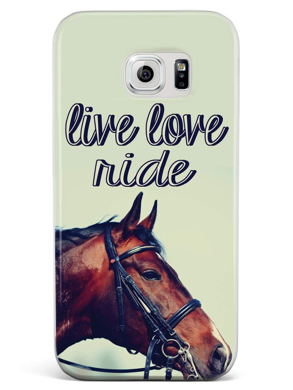 Inspired Cases - Compatible With Galaxy S7 Case - 3D Textured Protective Phone Case For Samsung Galaxy S7 - Live Love Ride - Equ