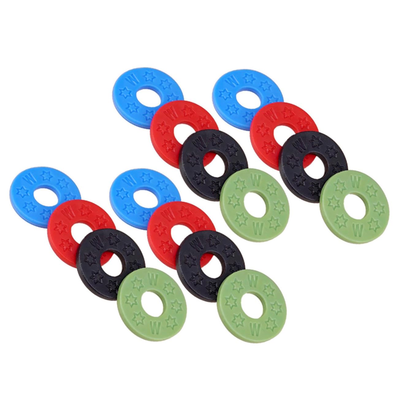 Mikinona 16pcs Guitar Strap Pads Silicone Gasket Electric Guitar Parts Bass Guitars Nonslip Guitar Pad Practical Guitar Strap A