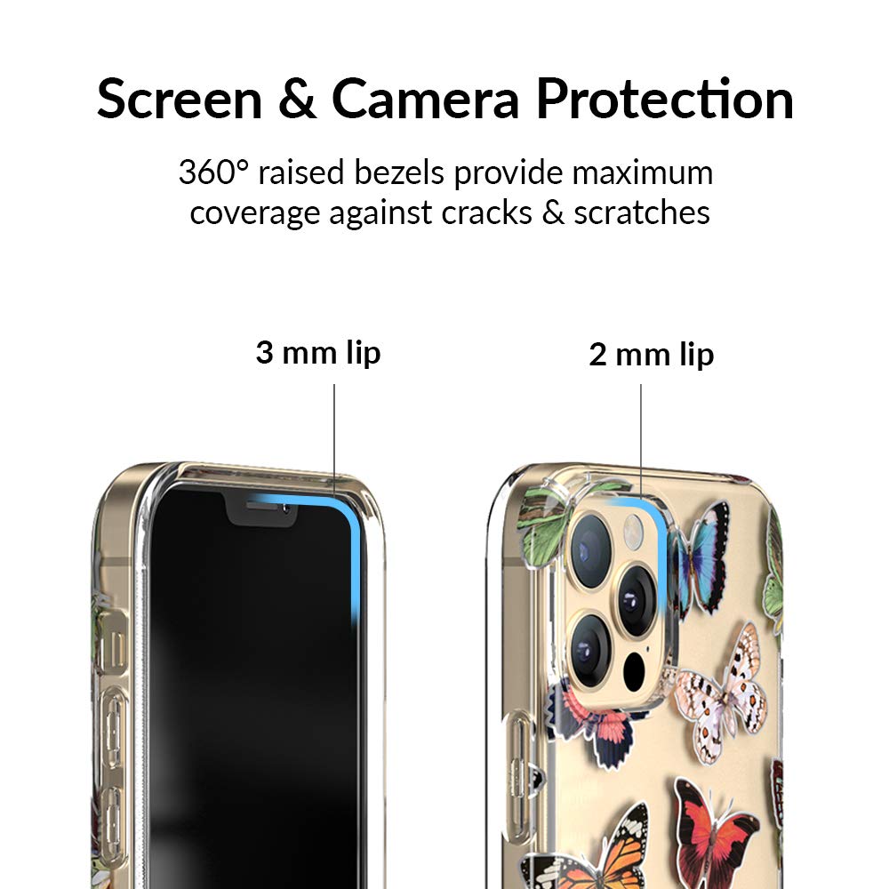 Velvet Caviar Clear Case iPhone 12 Pro Max 8ft Drop Tested Polycarbonate Butterfly