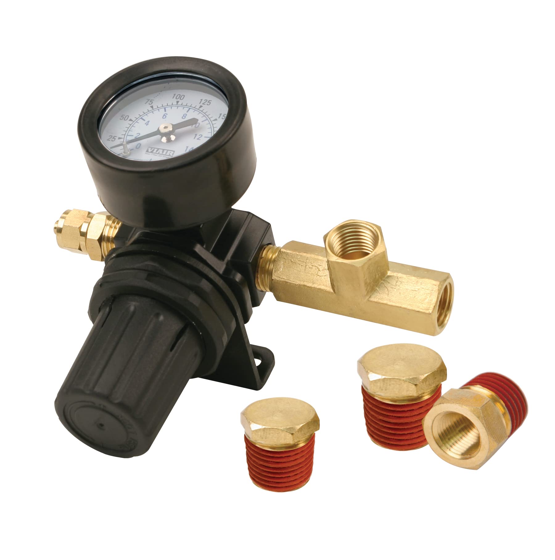 Viair Inline Air Pressure Regulator, 0 200 Psi, Black, 90150
