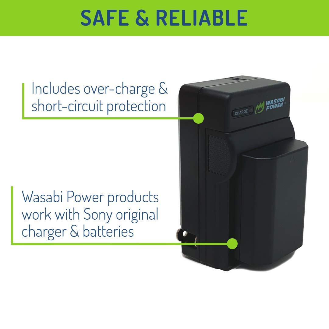 Wasabi Power Np Fz100 Battery (2 Pack) And Charger For Sony Fx3, A1, A9, A9 Ii, A7C, A7R Iii, A7R Iv, A7S Iii, A7 Iii, A7 Iv, A6