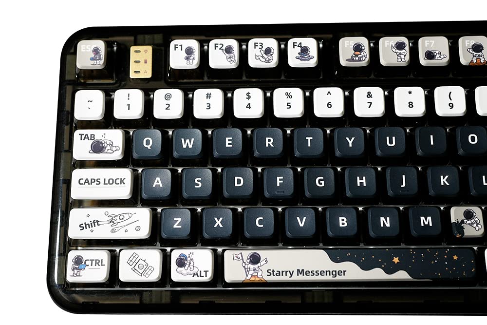 Pbt Pudding Keycaps, Astronaut Theme Keycaps, 117Keys Sublimation Keycap Set, Asa Profile Custom Keycaps For Cherry Gateron Mx S