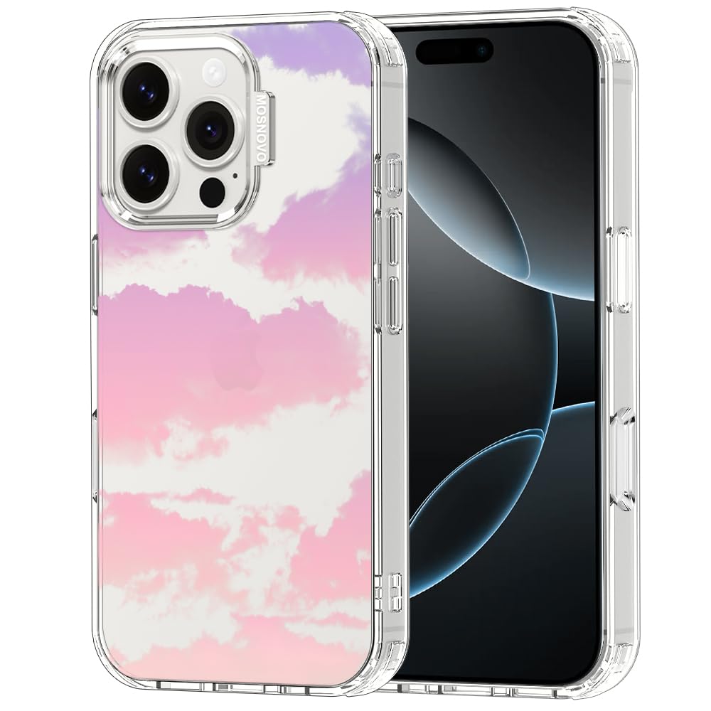 MOSNOVO for iPhone 16 Pro Case, Shockproof Military-Grade Protection 6.6ft Drop Tested, Clear Phone Case for iPhone 16 Pro, Suns