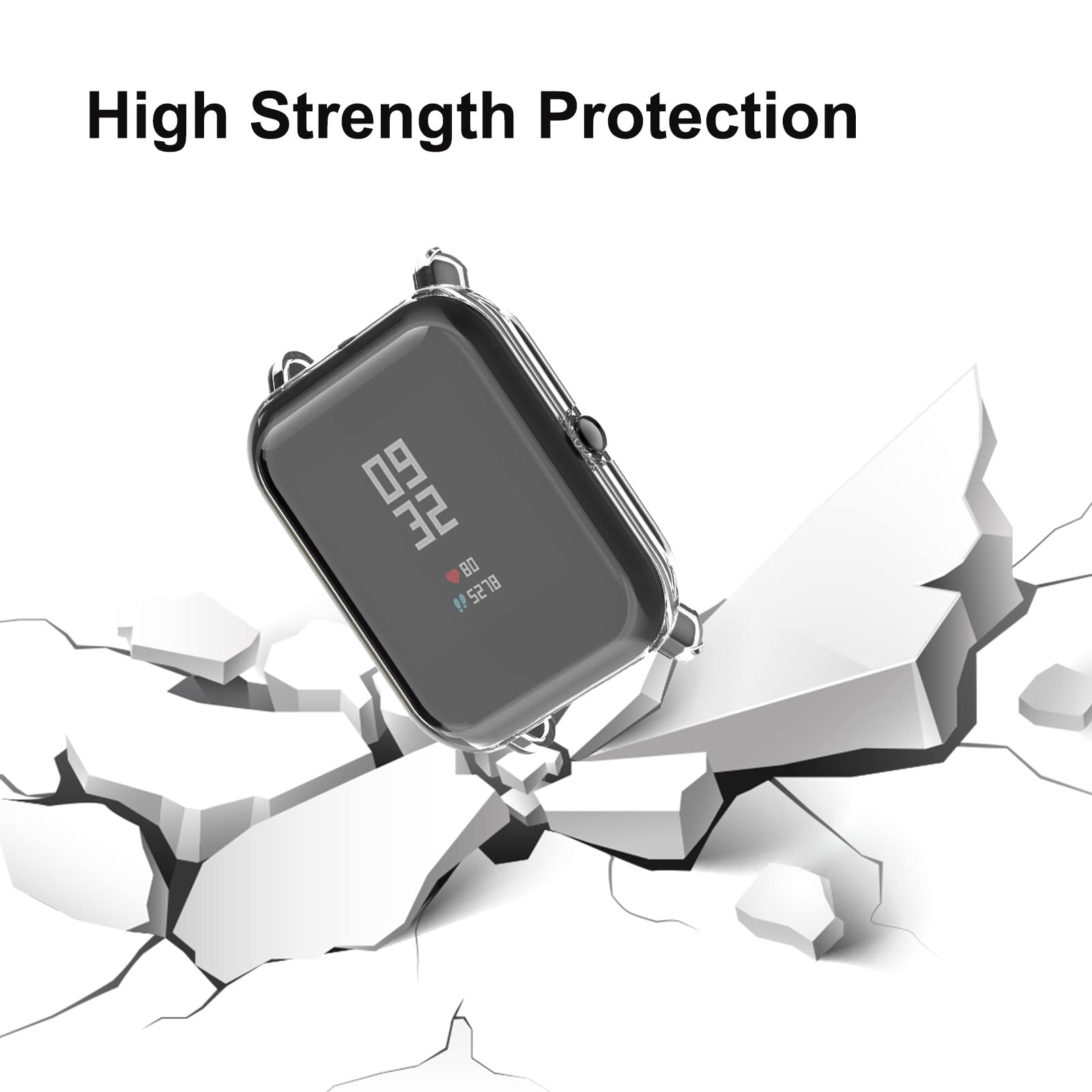 (3 Pack) Ntidea Screen Protector Cases Compatible With Amazfit Gts 4 Mini/Bip U Pro/Bip S/Bip Lite/Bip 1S Watch, Soft Color Tpu