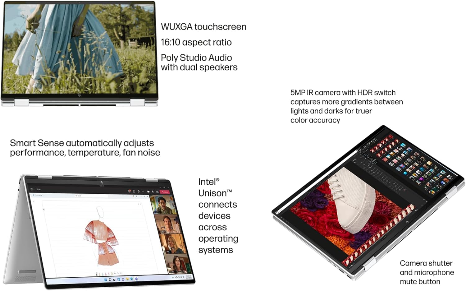 Hp   Envy 2 In 1 16'' 2K (1920 X 1200) Touch Screen Laptop   Intel Core Ultra I7 16Gb Memory   2Tb Ssd   Copilot   Thunderbolt 4