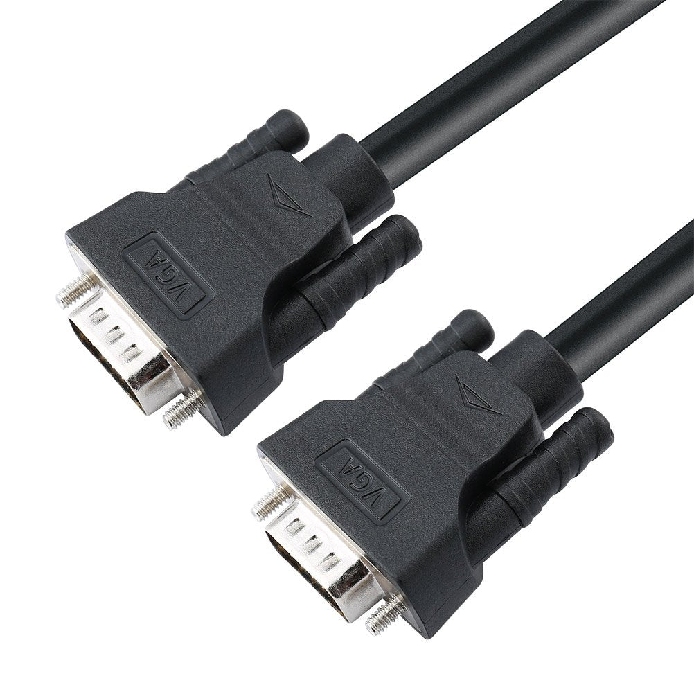 Dtech 75Ft Vga Cable Male To Male With Ferrites Screws 1080P High Resolution For Computer Monitor Projector