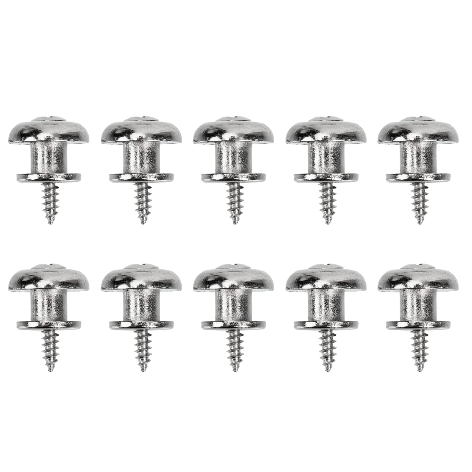 Vaguelly 10pcs Guitar Strap Studs Metal Bass Guitar Tail Nails Nonslip Ukulele Strap Locks