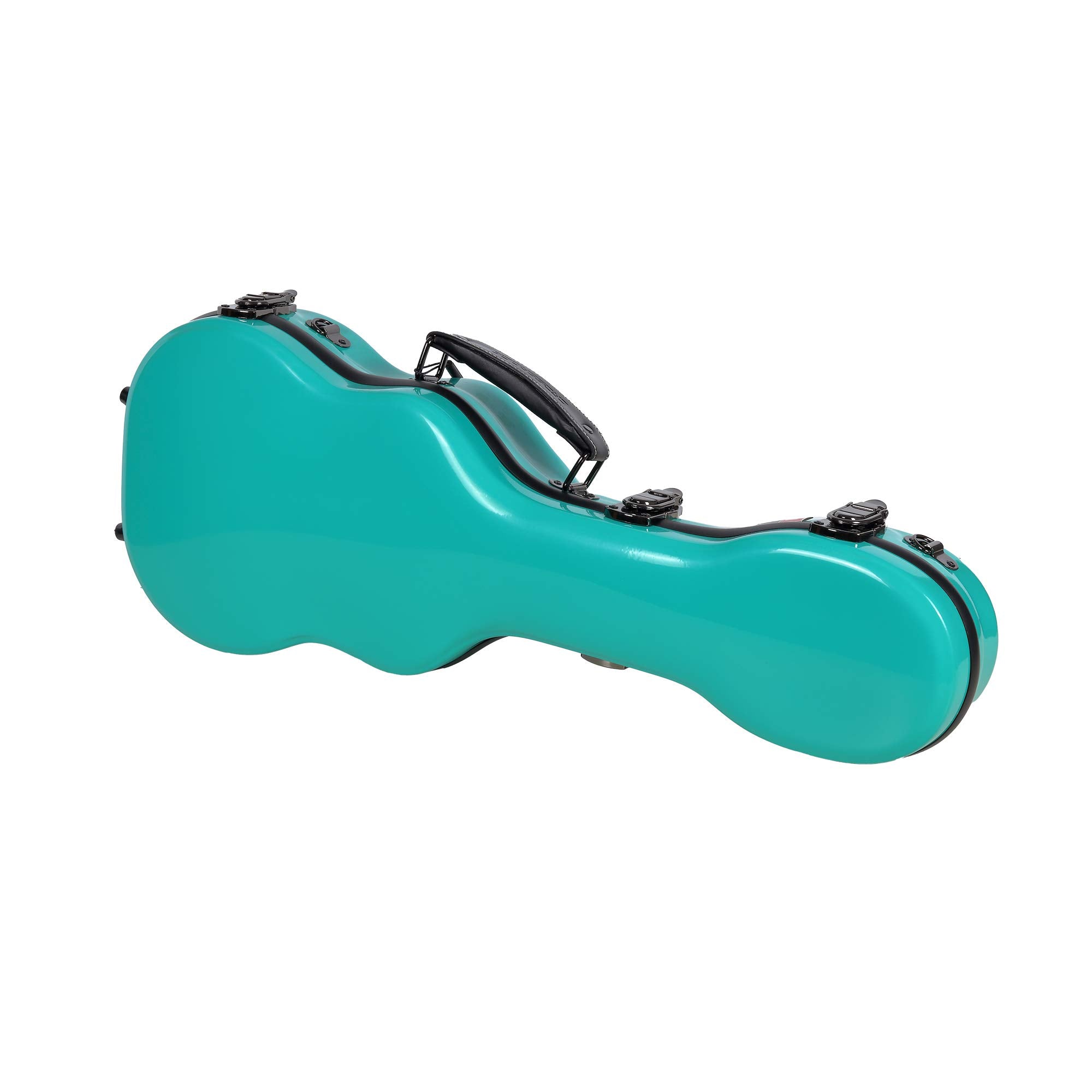 Crossrock Deluxe Fiberglass Concert Ukulele Case With Tsa Lock, Mint Blue (Crf2020Cumb)