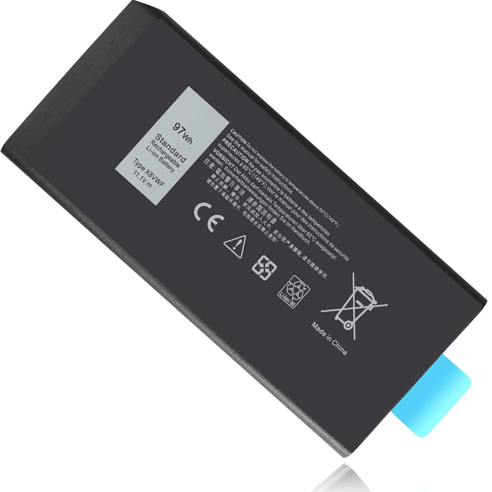 97Wh X8VWF 11.1V Laptop Battery for Dell Latitude 14 Rugged 5404 5414 E5404 Extreme 7404 7414 E7404 Series P45G P46G P46G001 P46