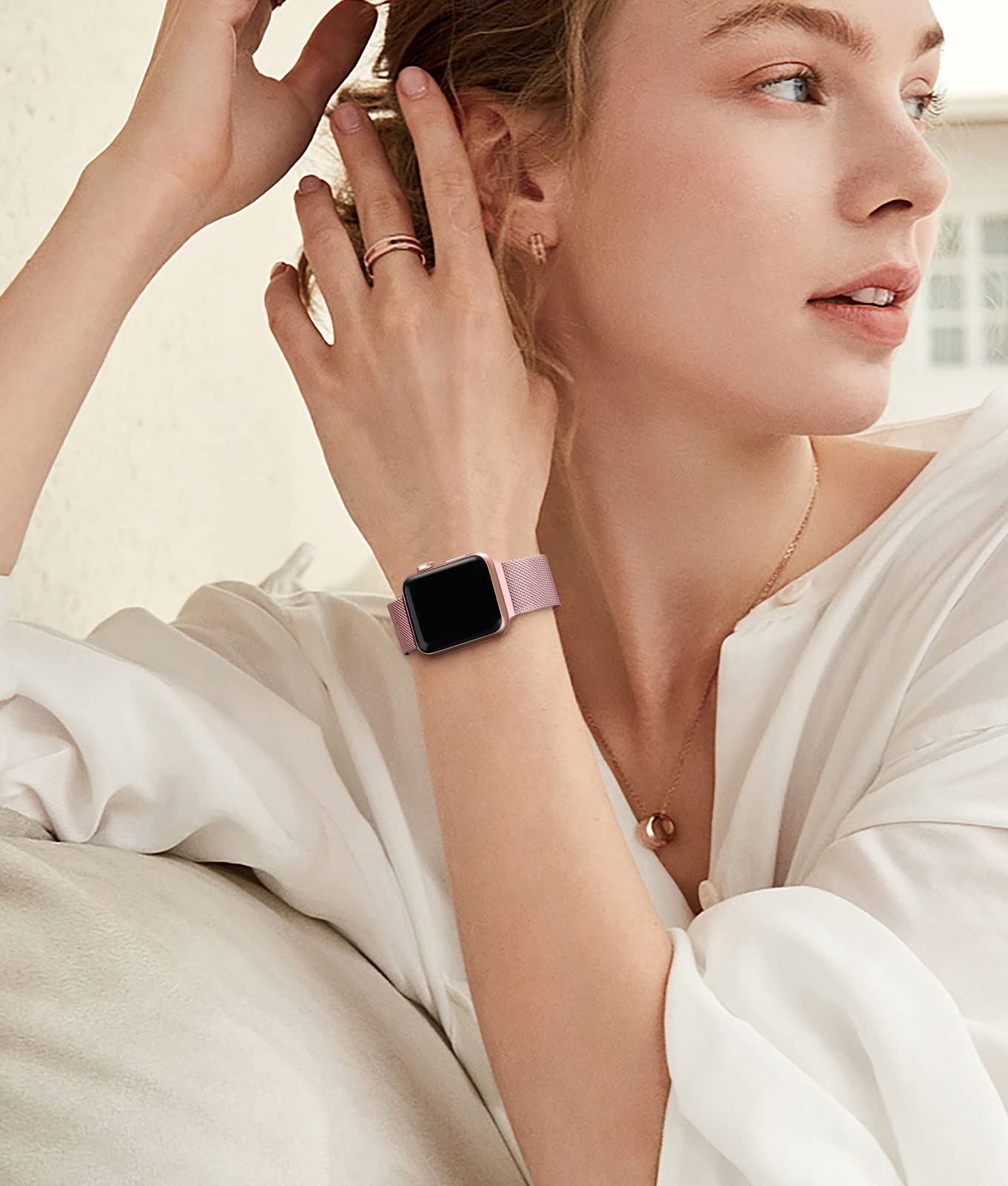 Rabini Compatible With Apple Watch Band 46Mm 42Mm 44Mm 45Mm 49Mm 38Mm 40Mm 41Mm Iwatch Series 10 9 8 7 6 5 4 3 2 Se Ultra, Adjus