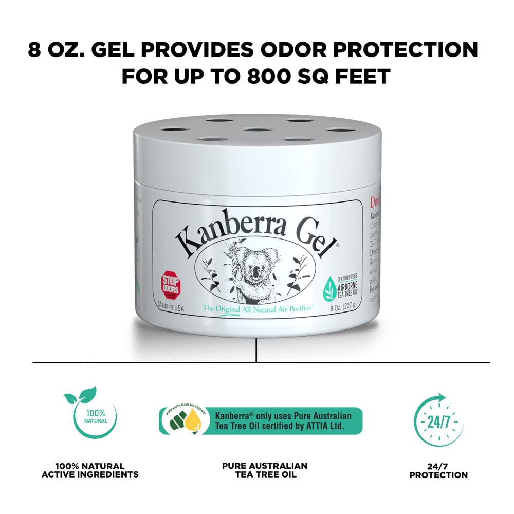Kanberra Gel 524003 Natural Air Purifier Gel, 8 Ounce
