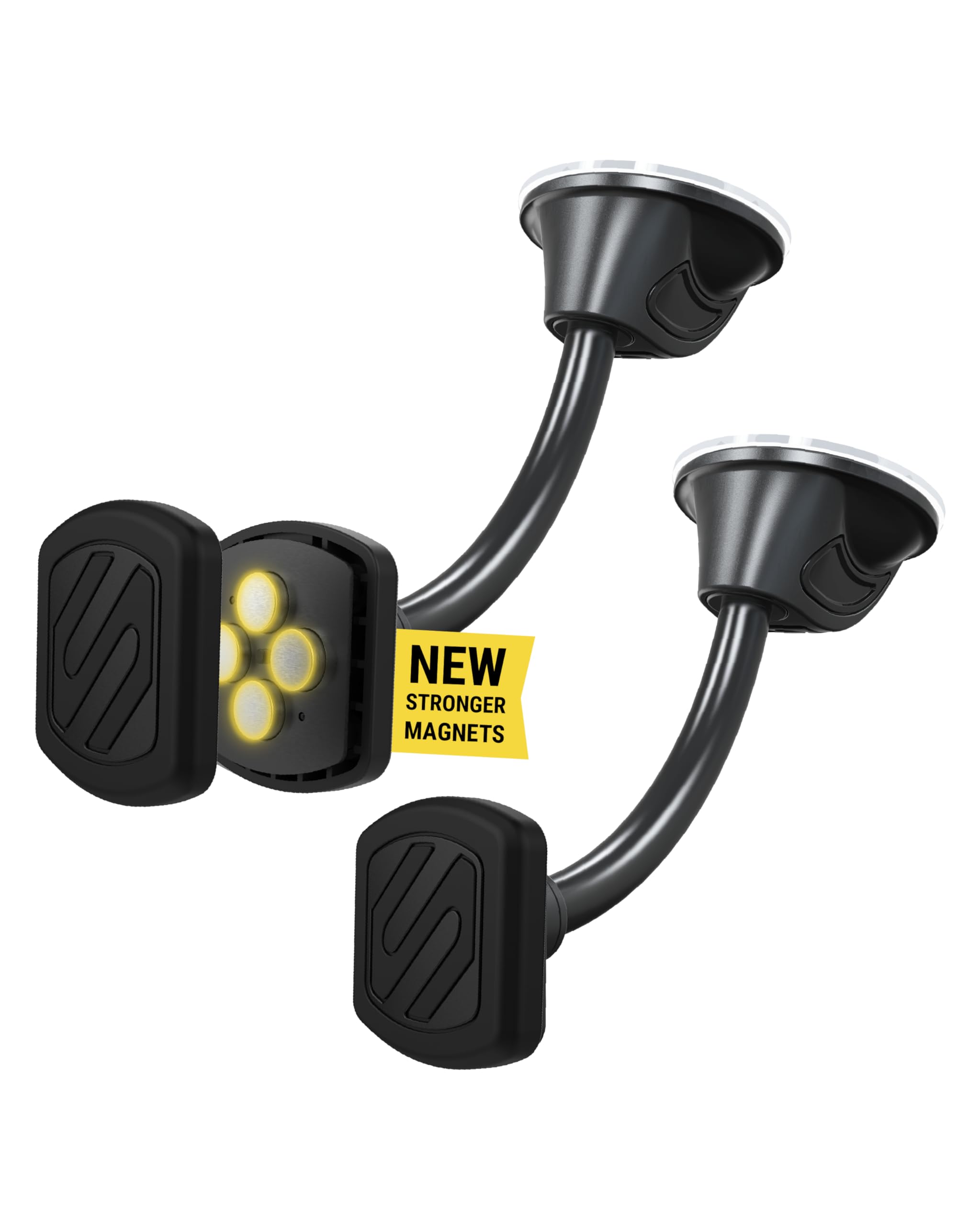 Scosche Mxwdl Extra Strong Magicmount Magnetic Car Dashboard/Windshield Phone Holder With Extra Strength Magnet And Thicker Meta