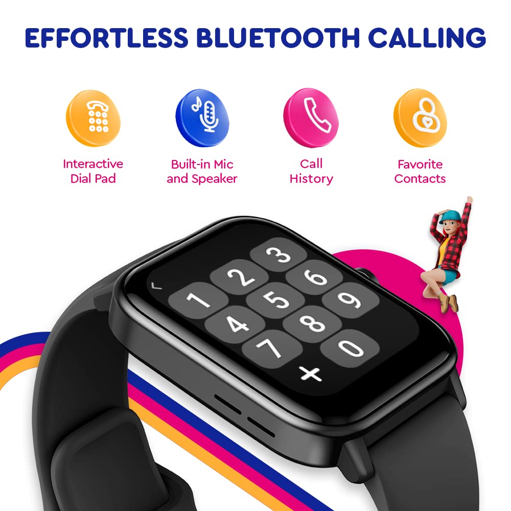 Octandra Ignite Veryfit 1.8'' Alexa Built In Bluetooth Answer Call Smart Watch Hr Heart Rate Blood Oxygen Saturation Sleep Monit