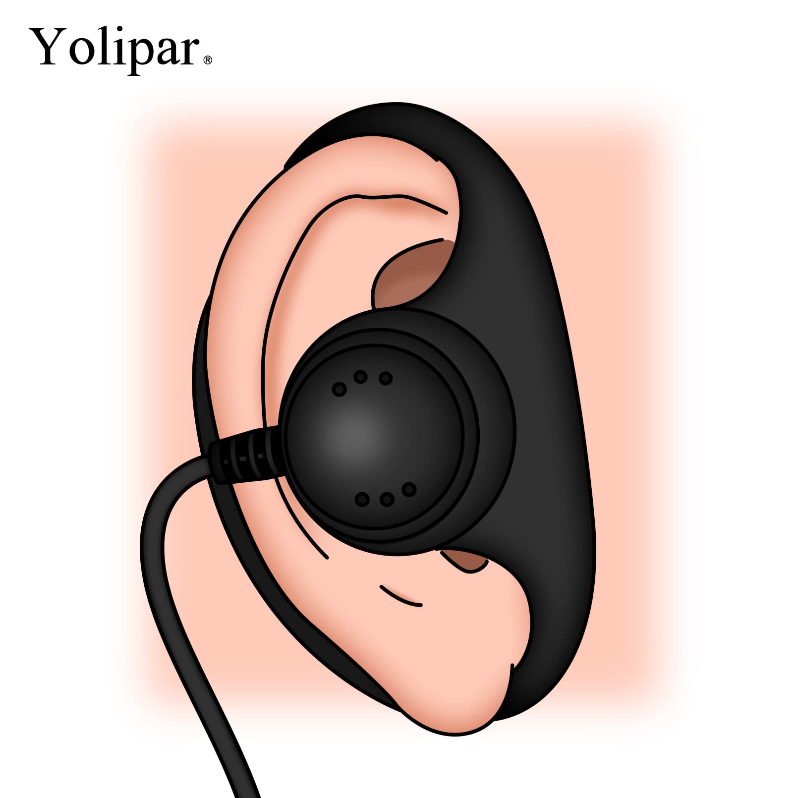 Yolipar Cls1410 Cls1110 Earpiece Compatible With Motorola Radio Cp200 Gp300 Gp2000 Walkie Talkie With Ptt Mic 2 Pin Headset Sing