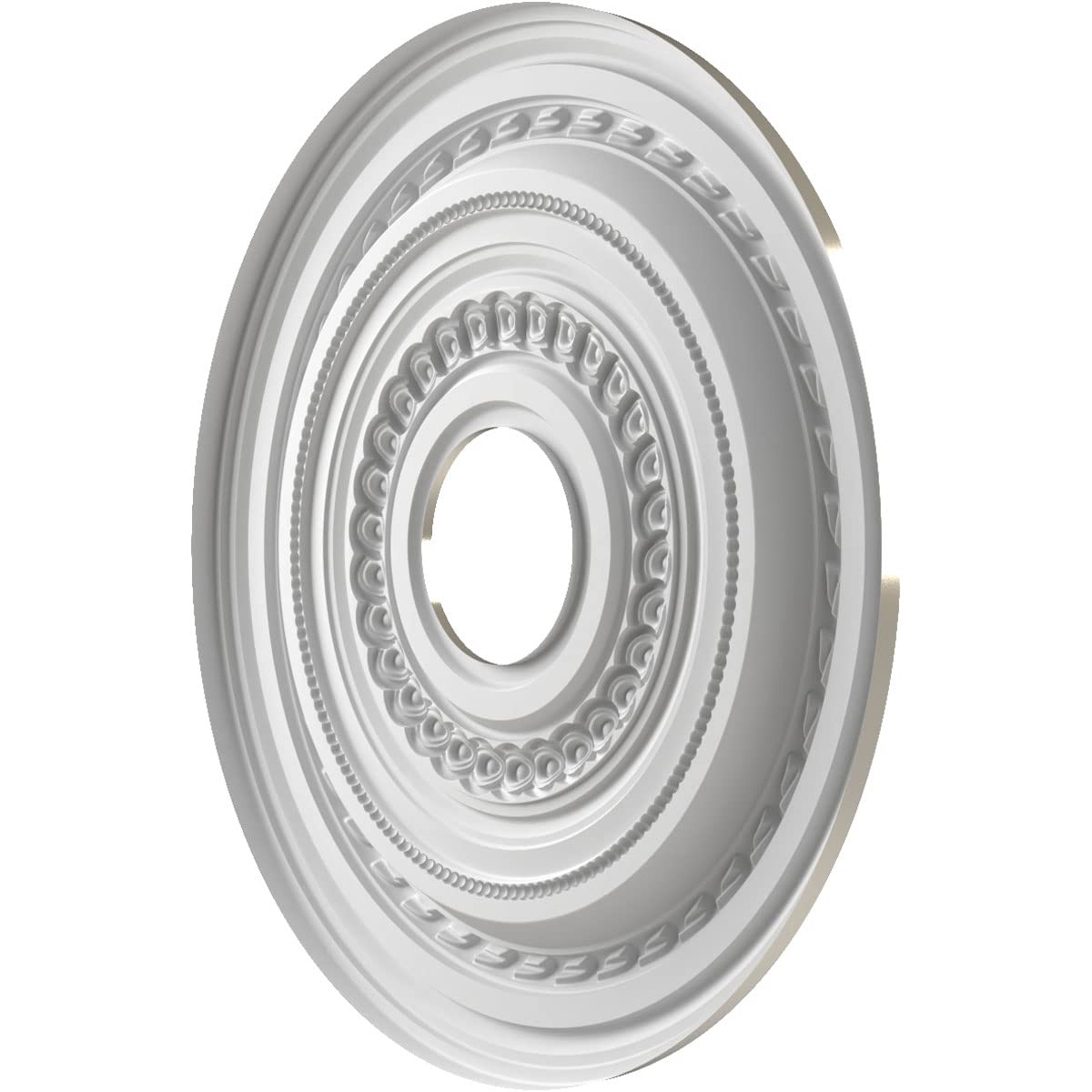 Ekena Millwork Cmp16Cobcr Cole Thermoformed Pvc Ceiling Medallion (Fits Canopies Up To 4 1/2''), 16''Od X 3 1/2''Id X 1''P, Brig