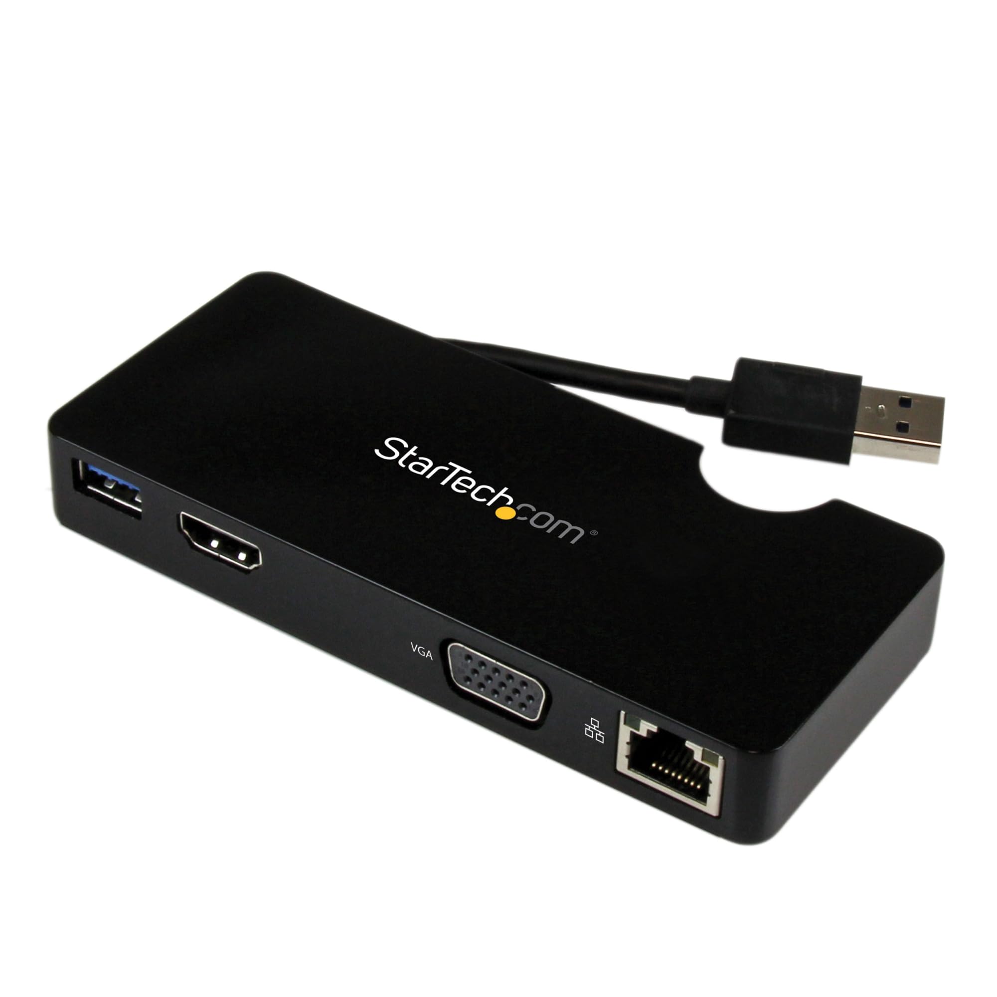 Startech.Com Usb 3.0 To Hdmi Or Vga Adapter Dock   Usb 3.0 Mini Docking Station W/ Usb, Gbe Ports   Portable Universal Laptop Tr