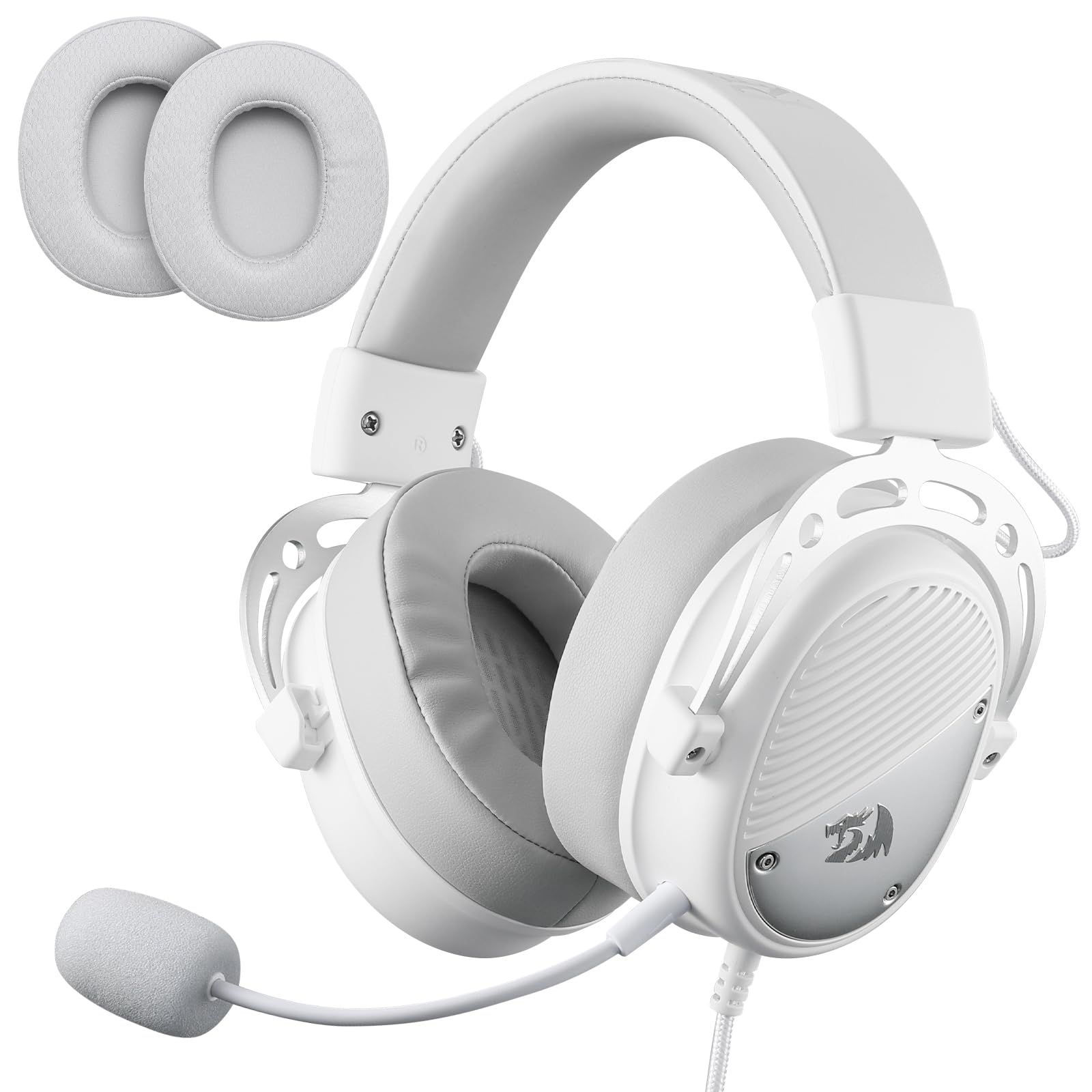 Redragon H730 Usb Wired Gaming Headset - 53Mm Drivers, 360 Spatial Sound, Detachable Noise-Canceling Microphone, Magnetic Replac