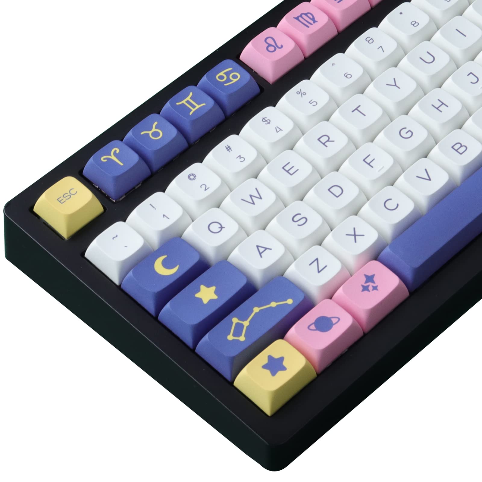 Jomkiz Keycaps,132 Keys Pbt Keycaps Set Constellation Xda Profile Dye Sublimation Customized Us Layout Keycaps For With Cherry M