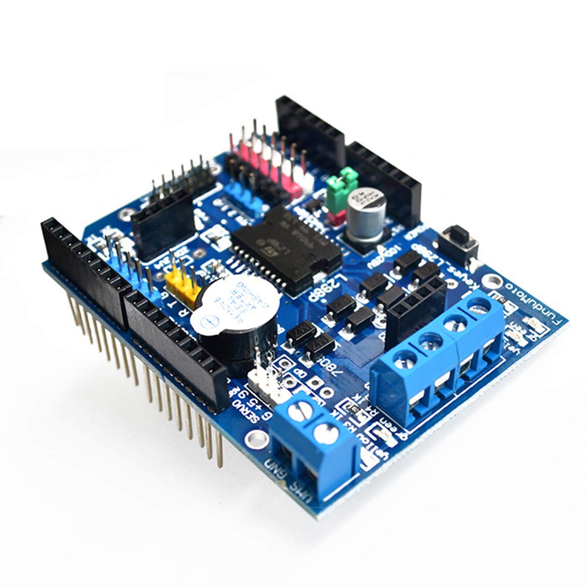 Fainwan L298P Dc Motor Drive Module L298P Dc Motor Drive Shield H Bridge Drive Expansion Board High Power Dc Stepper Motor Contr