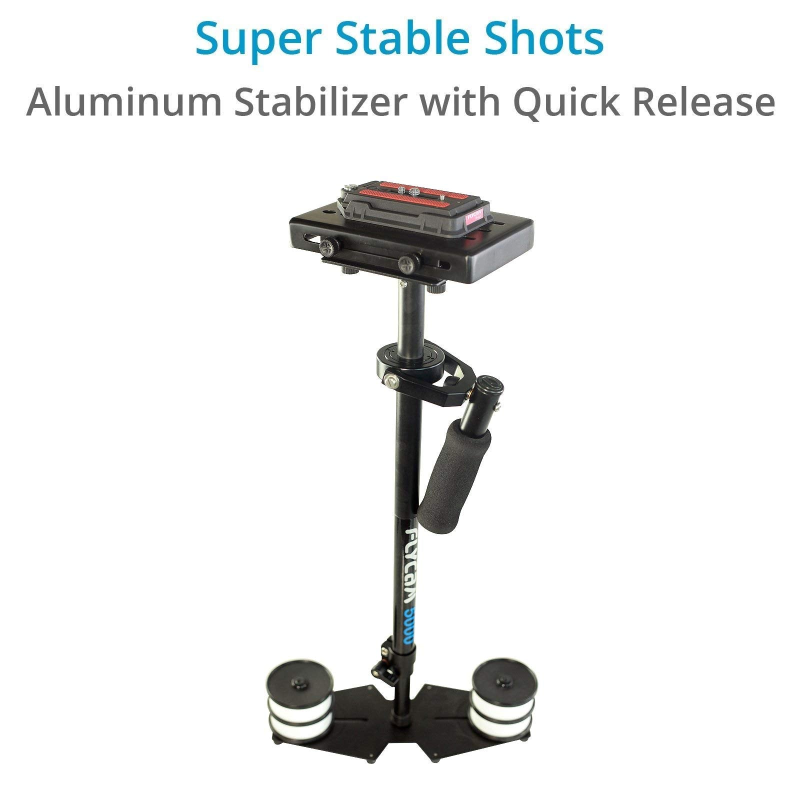Flycam 5000 Handheld Camera Stabilizer With Comfort Arm Vest. Precise Balancing, Smooth & Fatigueless Operations. Quick Shock Absorption, Free Quick Release, Arm Brace & Table Clamp (Flcm Cmft Kit)