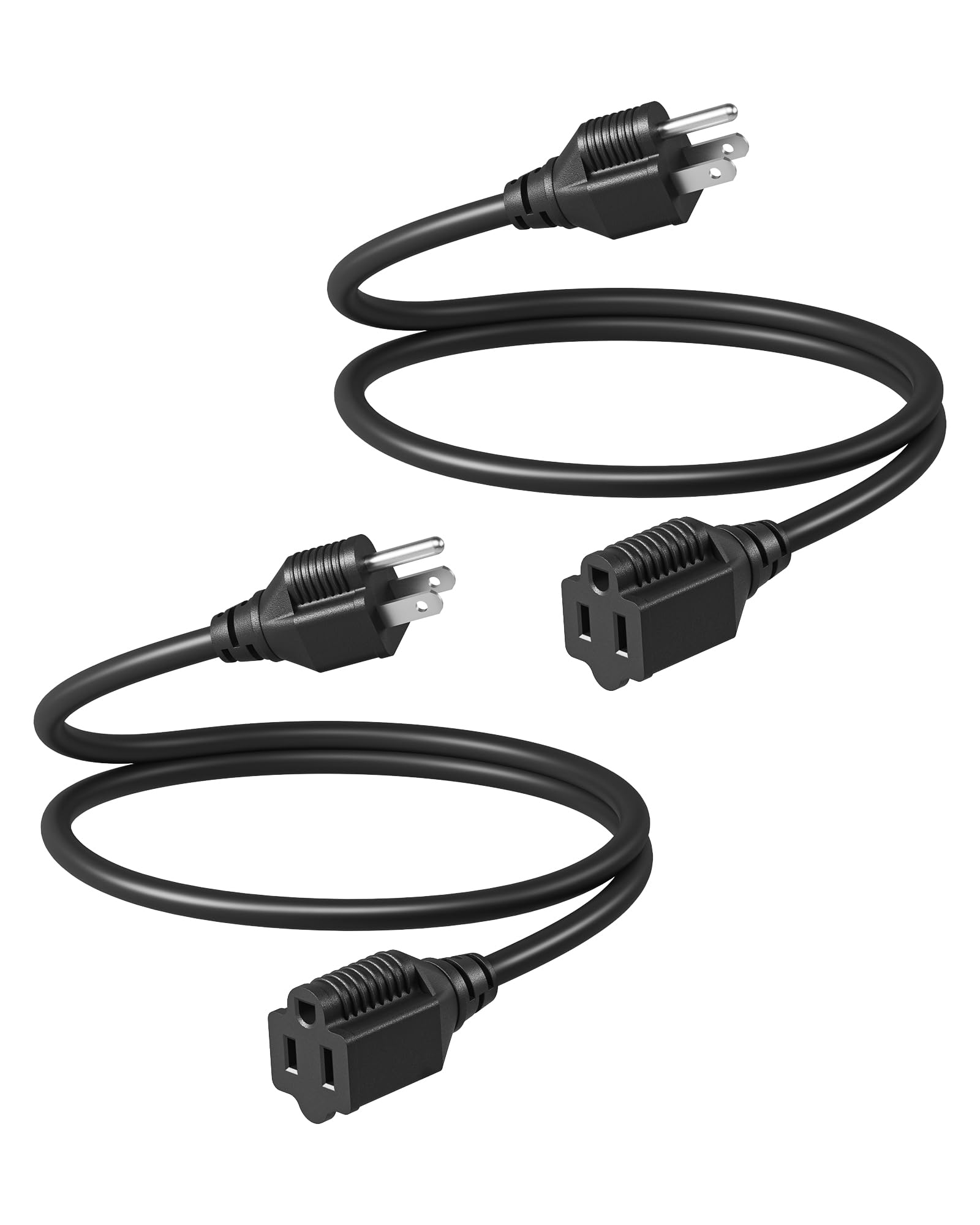 Dewenwils 3 Foot Extension Cord, 16 Awg Sjtw Weatherproof Power Cable For Indoor Outdoor Use, 3 Prong Grounded Outlets Plugs For