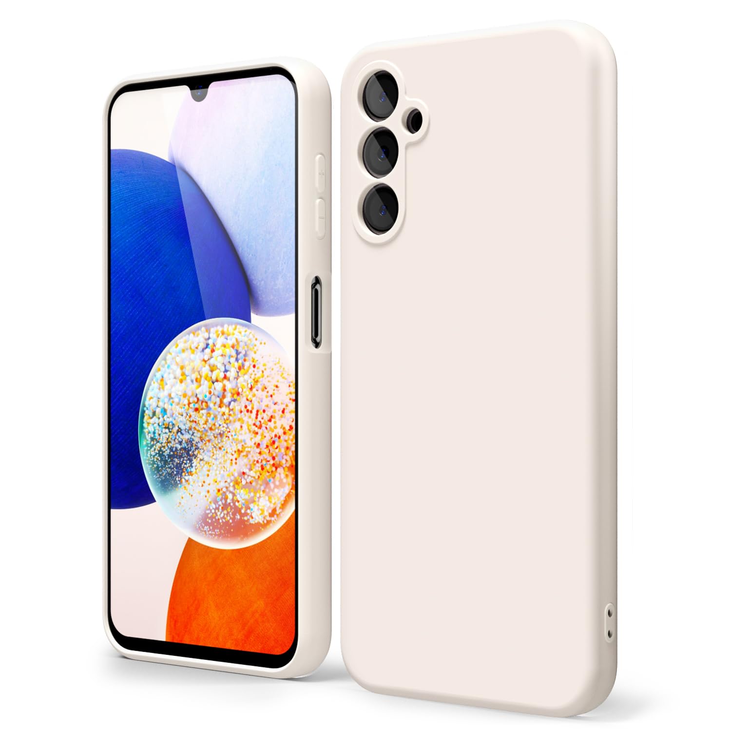 Oakxco For Samsung Galaxy A14 5G Phone Case Liquid Silicone, Cute Thin Slim Soft Rubber Tpu Plain Smooth Gel Cover For Women Gir