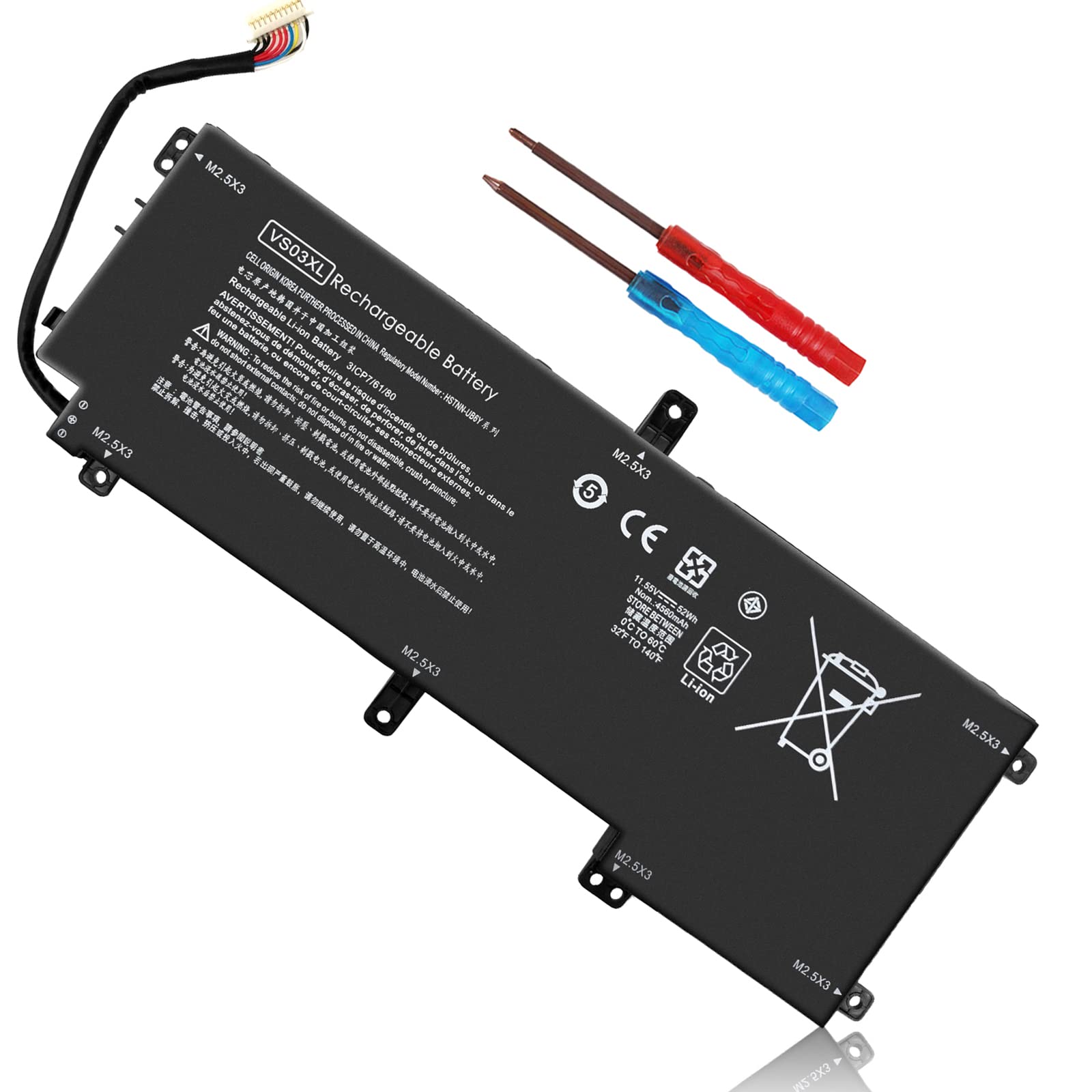 52Wh Vs03Xl 849313 856 Battery Replacement For Hp Envy 15T As100 15T As000 15 As000 15 As100 15 As133Cl 15 As043Cl 15 As020Nr 15