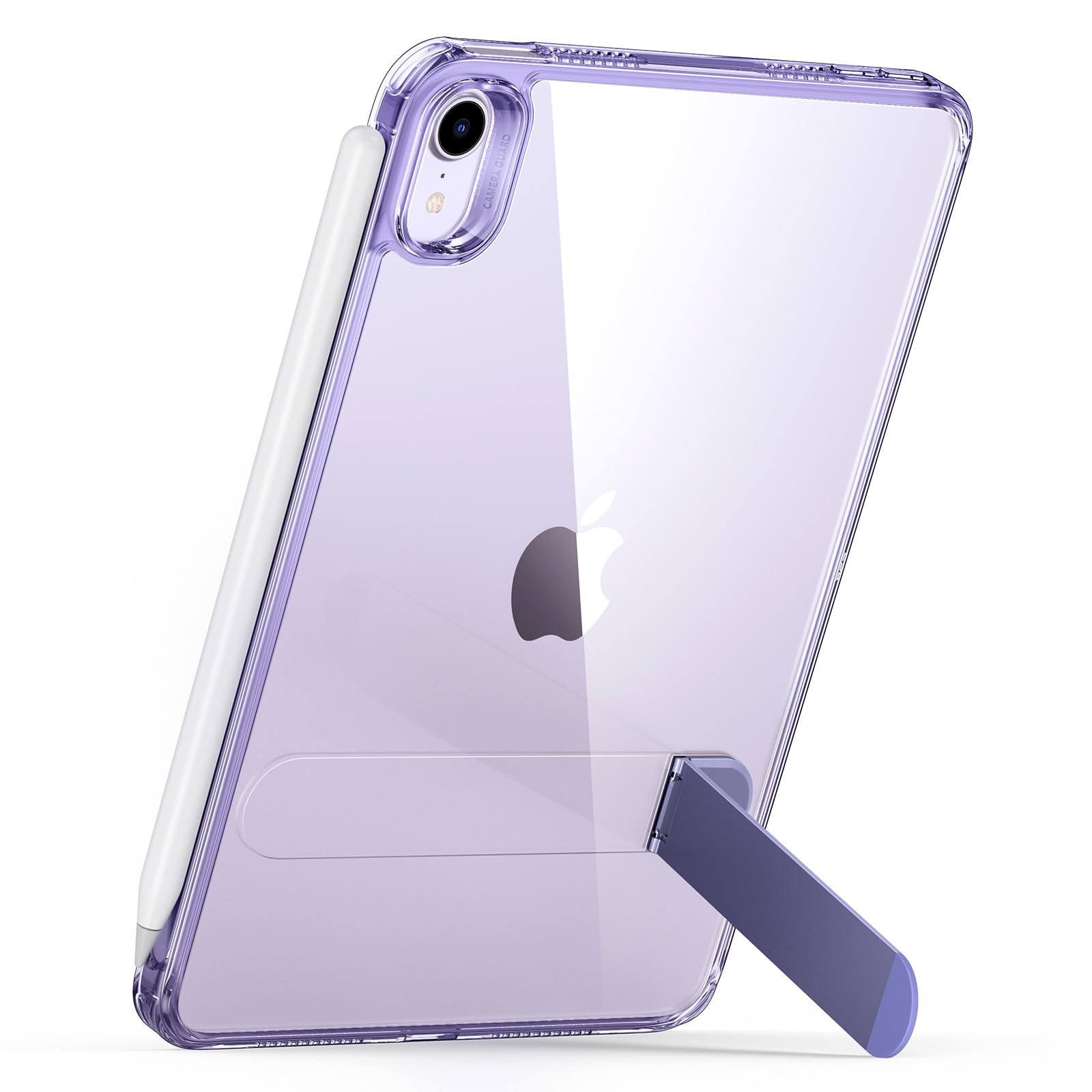 Esr For Ipad Mini 7 A17 Pro Case, Ipad Mini 7Th/6Th Generation Case With Stand(2024/2021), 3 Stand Modes, Slim And Light, Drop Safe, Supports Pencil Pro & Pencil (Usb C), Purple Clear