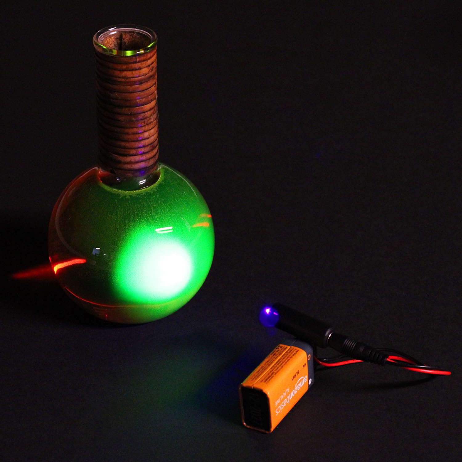 5 Pack Black Light Micro Effects Light 405Nm Violet Led Mini Blacklight With 9V Battery Clip For Props Scenery Fluorescent Paint