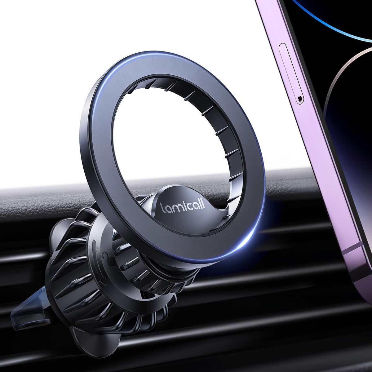 Lamicall for MagSafe Car Mount   [20 Super Magnets] Magnetic Car Phone Mount, Air Vent Phone Holder Car, Hands Free Cell Phone Holder Clip fit iPhone 16 15 14 13 Pro Plus Max