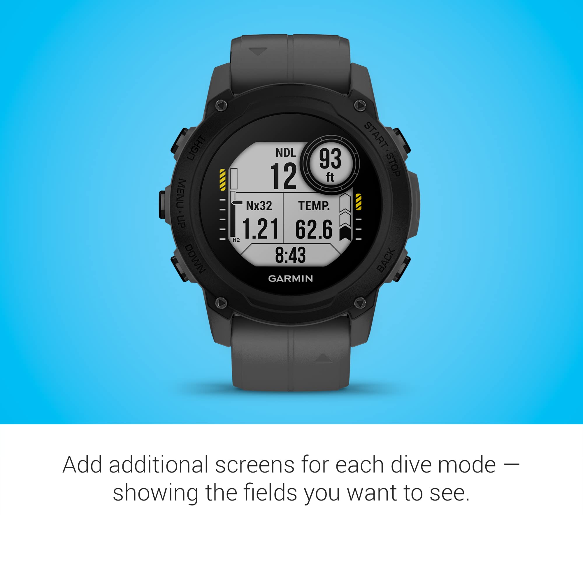 Garmin Descent G1, Rugged Dive Computer, Multiple Dive Modes, Activity Tracking, Slate Gray