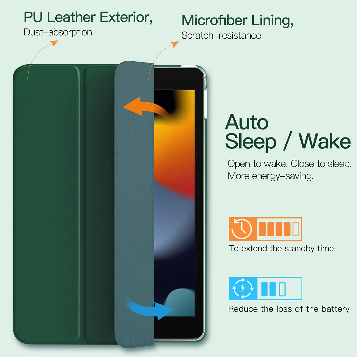 Timovo For Ipad 10.2 Case Ipad 9Th Generation 2021/ Ipad 8Th Generation 2020/ Ipad 7Th Generation 2019 Case,Slim Translucent Har