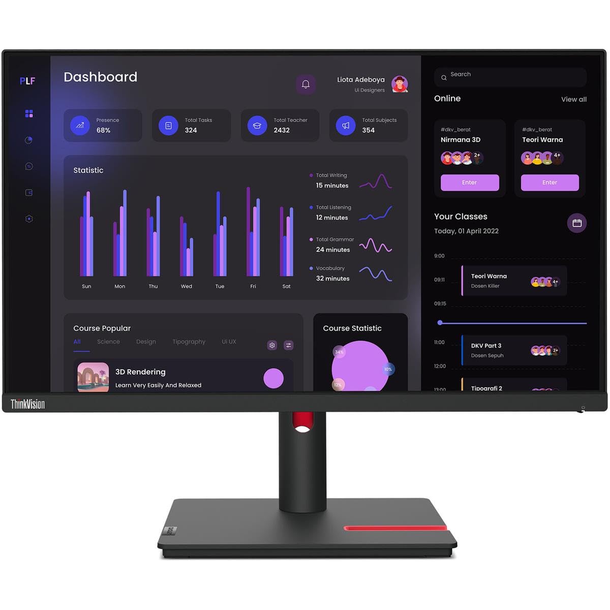 Ts T24I 30 23.8'' Monitor Hdmi|Thinkvision T24I 30 Channel Only 23.8'' Ips Natural Low Blue Light Display; 1920 X 1080 Fhd Resol