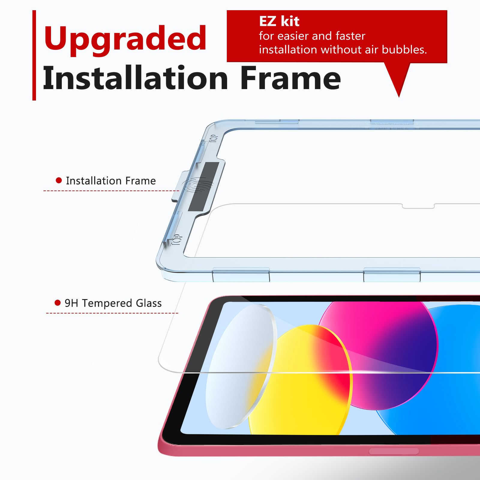 Bersem Screen Protector Compatible With Ipad 10Th Generation 10.9 Inch (2022) Tempered Glass, Ultra Clear, Anti Scratch, Case Fr