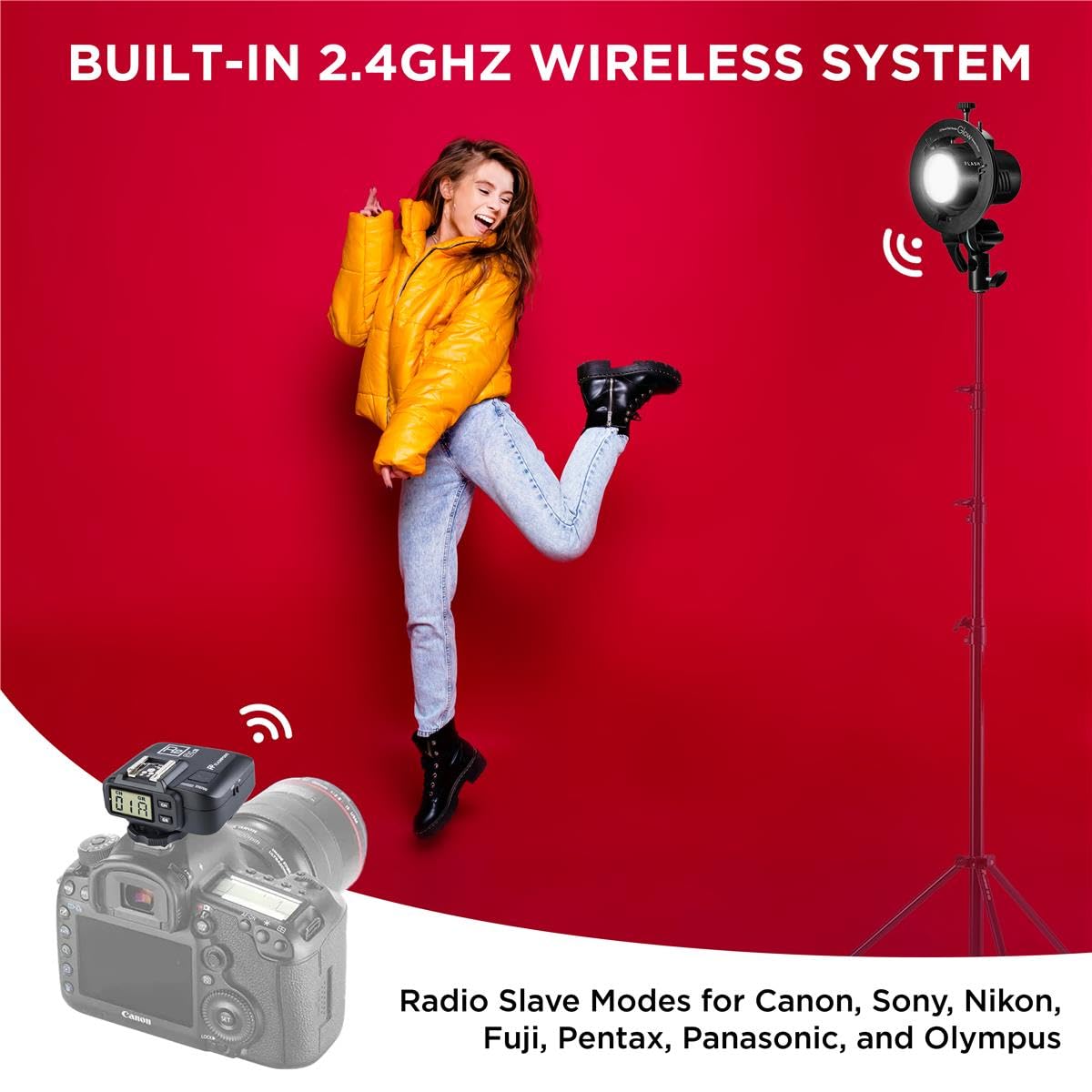 Flashpoint Xplor 100 Pro Ttl R2 Monolight, Black, 100W 2.4G Ttl Portable Light For Photography Lighting, 1/8000S Hss Strobe Ligh