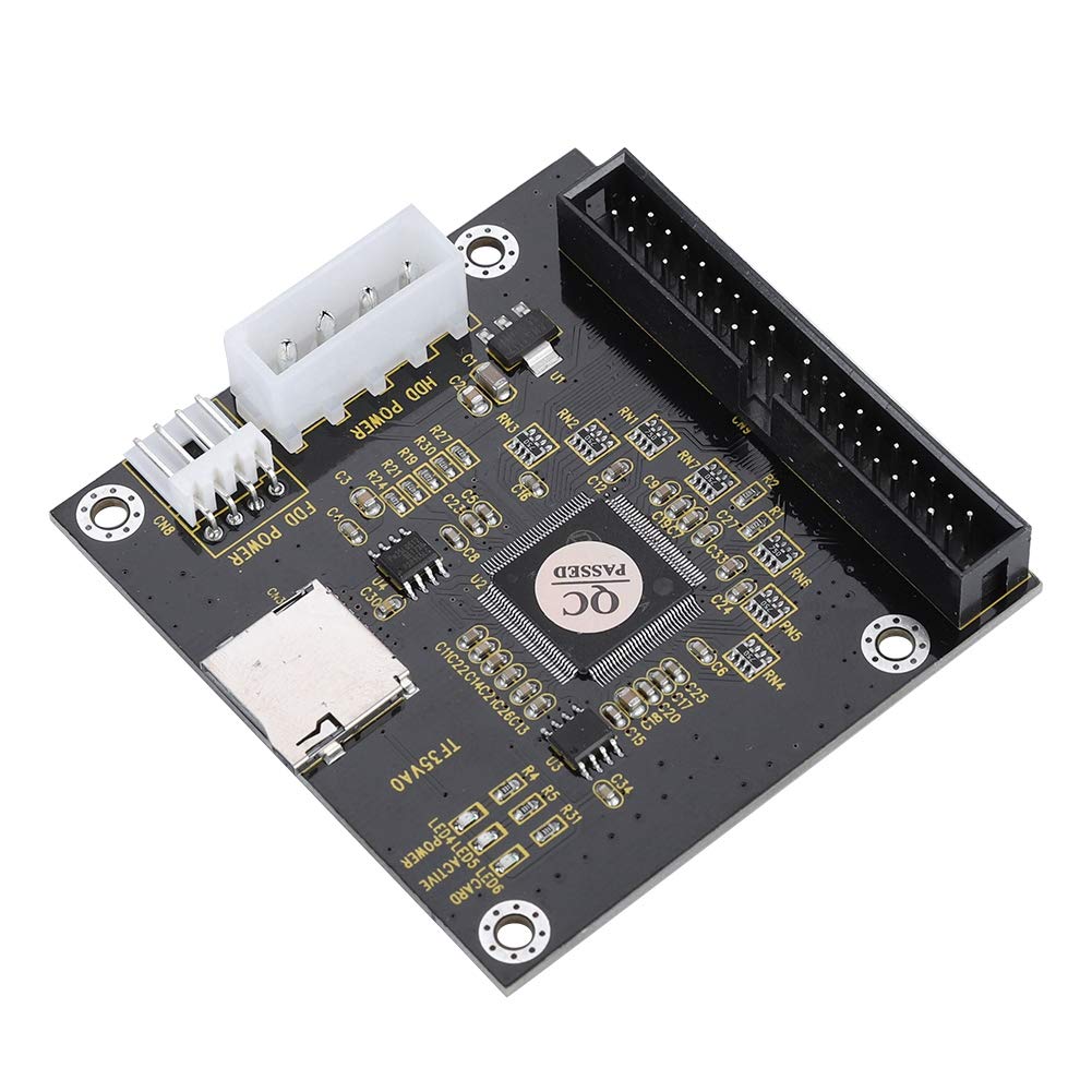 SD,SDHC,SDXC,MMC to IDE 40Pin 3.5in Male Memory Card Adapter, Mute Four Legged Computer Power Connector for DOS,Linux,Windows MM