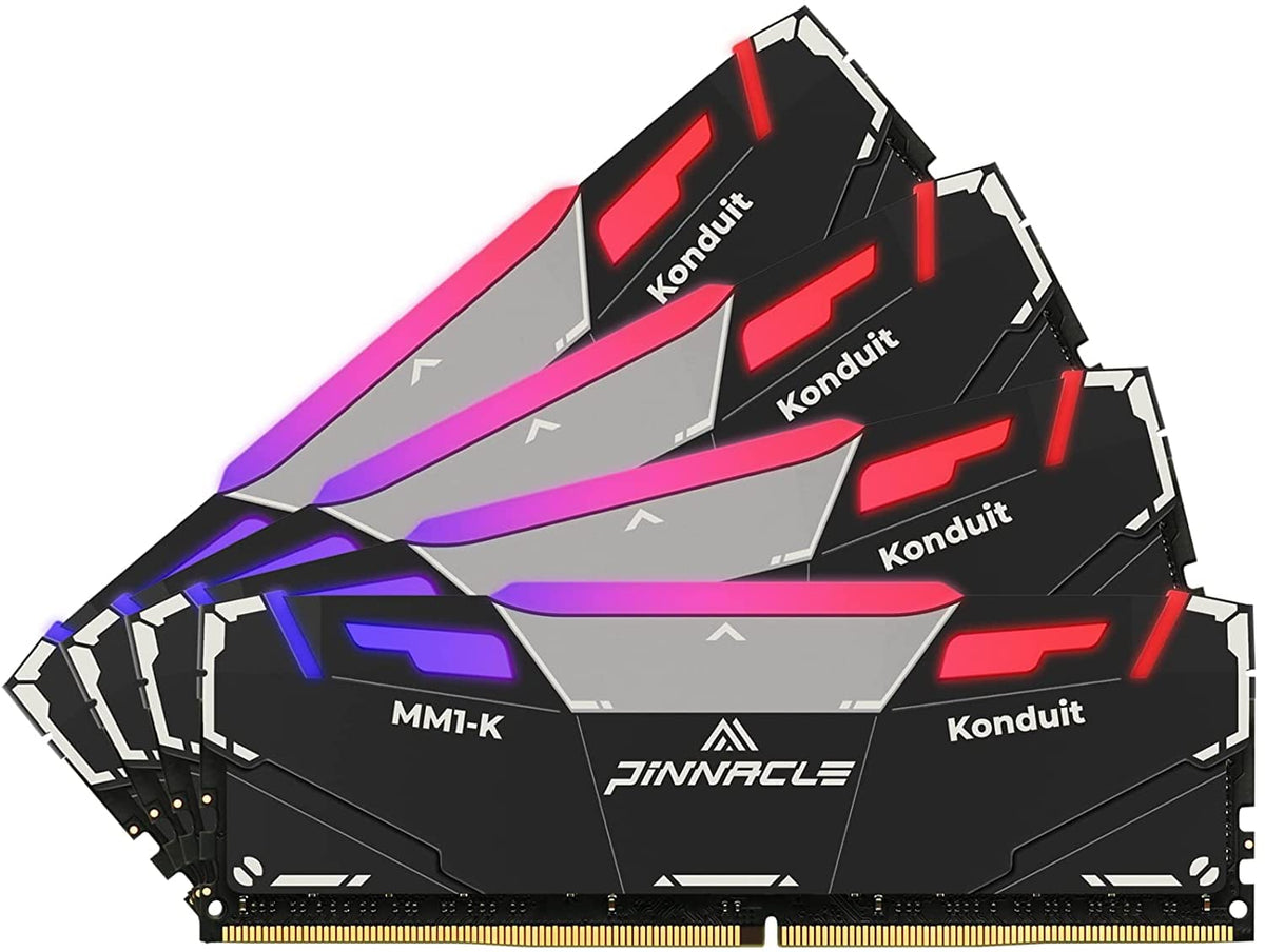 Timetec Pinnacle Konduit Rgb 32Gb Kit(4X8Gb) Ddr4 3200Mhz Pc4-25600 Cl16-18-18-38 Xmp2.0 Overclocking 1.35V Compatible For Amd A
