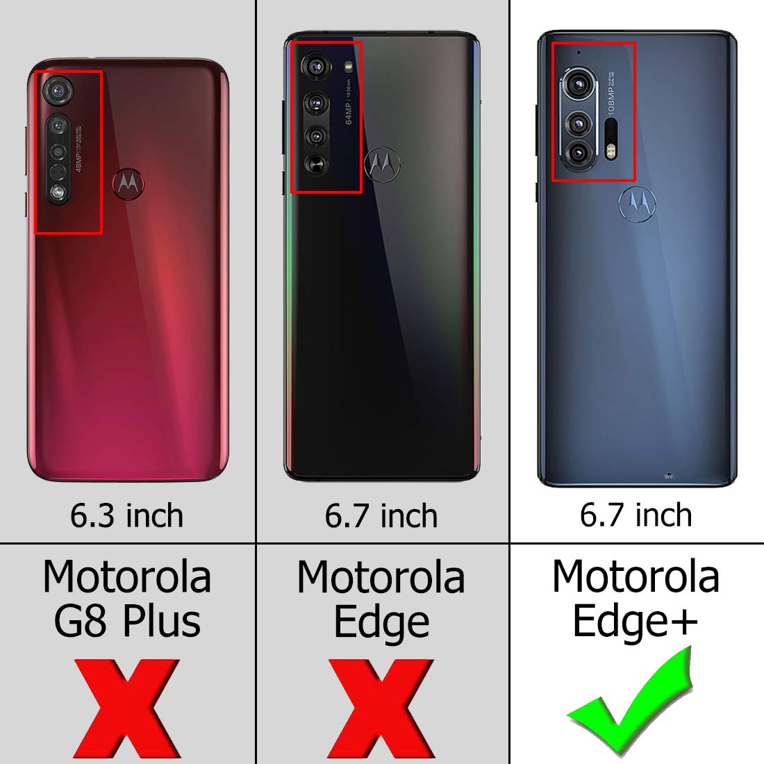 Sucnakp For Moto Edge Plus Case Moto Edge+ Case Heavy Duty Shock Absorption Phone Cases Impact Resistant Protective Cover(New Bl