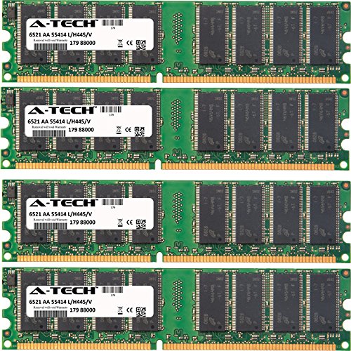 4GB KIT (4 x 1GB) for Biostar TForce Series 4 U 6100-939 TForce4 TForce4 SLI TForce4 U TForce4 U SE. DIMM DDR Non-ECC PC3200 400
