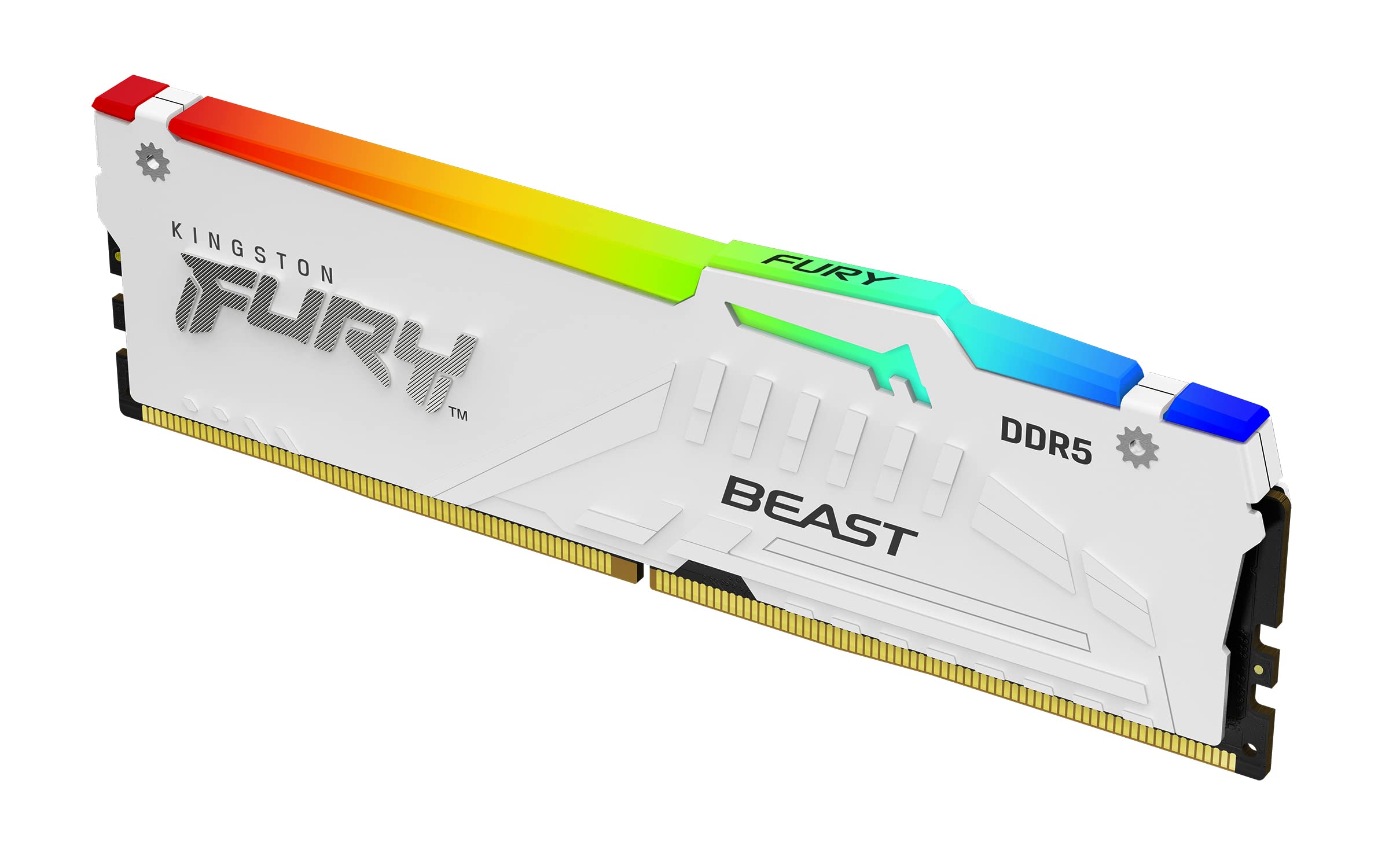 Kingston Fury Beast White Rgb Expo 64Gb 6000Mt/S Ddr5 Cl30 Dimm Desktop Gaming Memory Kit Of 2   Kf560C30Bweak2 64