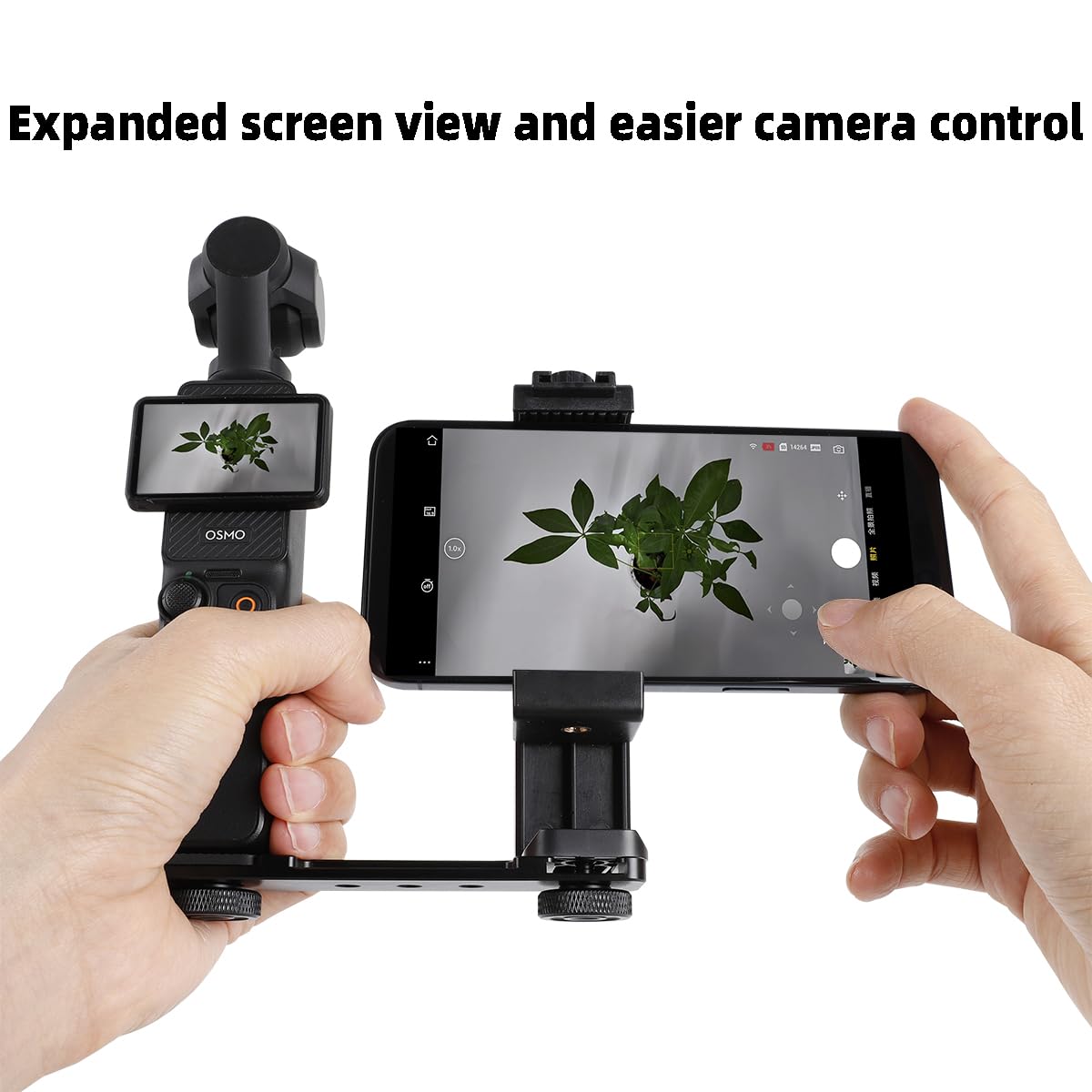 Phone Holder For Dji Osmo Pocket 3, Cell Phone Mount Expansion Accessories With 1/4'' Thread Hole Used With Tripod And Extension
