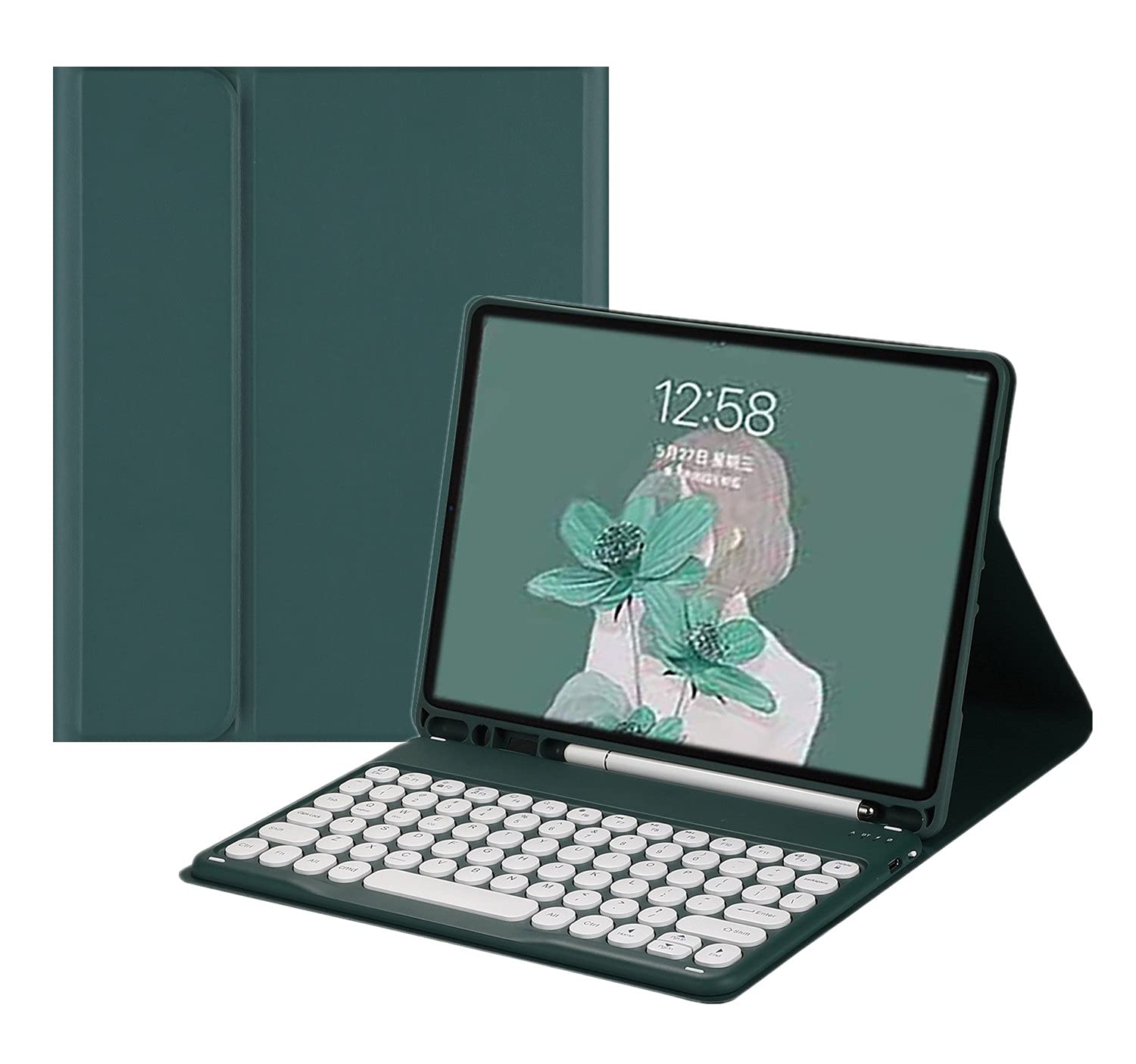 HENGHUI 2022 New iPad Pro 11 Keyboard Case Cute Round Key Color Keyboard Wireless Detachable BT Keyboard Cover for iPad Pro 11 i