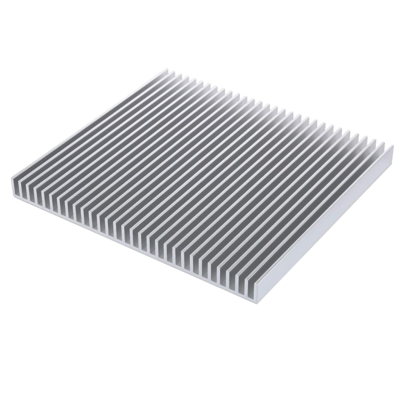Awxlumv Large Led Aluminum Heatsink 200 X 220 X 18Mm / 7.87 X 8.66 X 0.7 Inch Cooler 30 Fins Heat Sink Board